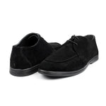 BLACK SUEDE LACE UP SHOES - Hi-Street