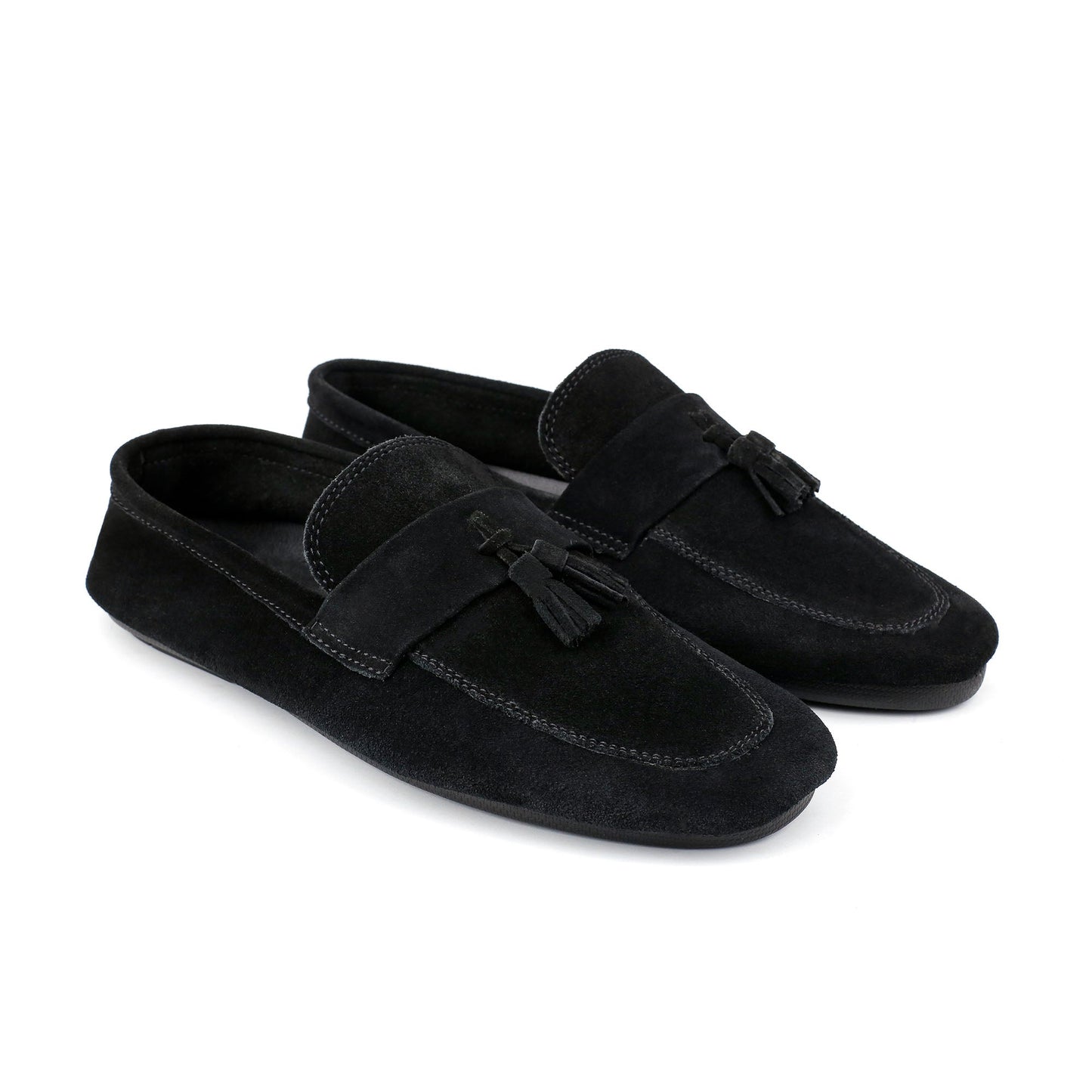 BLACK SUEDE LEATHER SHOES - Hi-Street