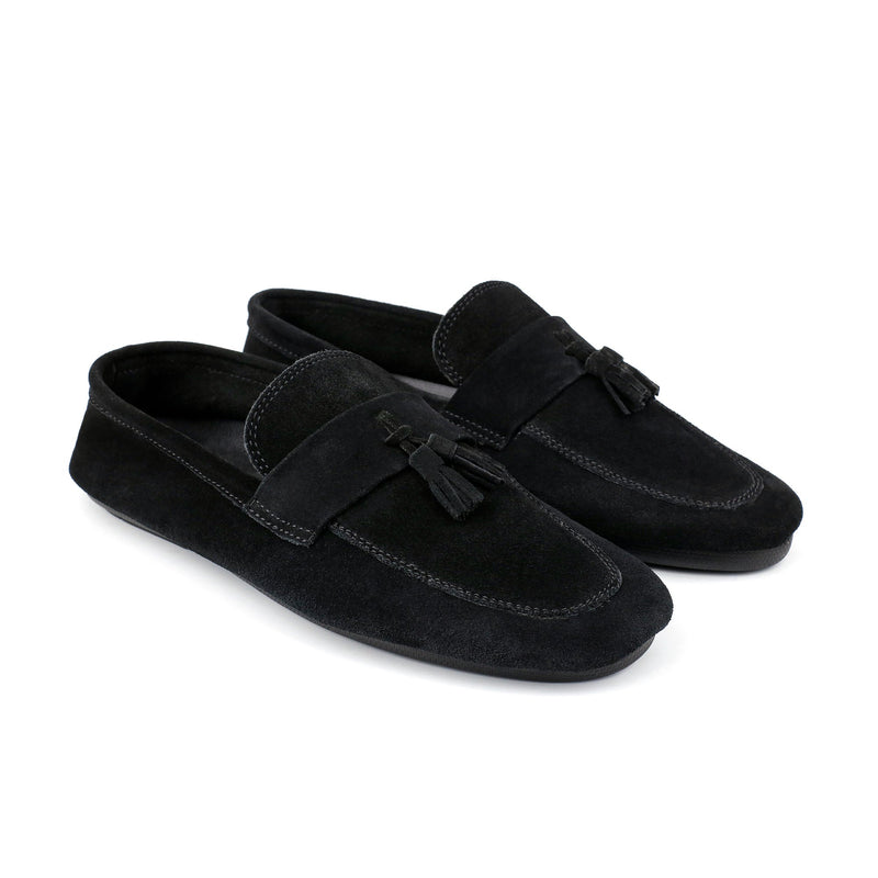 BLACK SUEDE LEATHER SHOES - Hi-Street