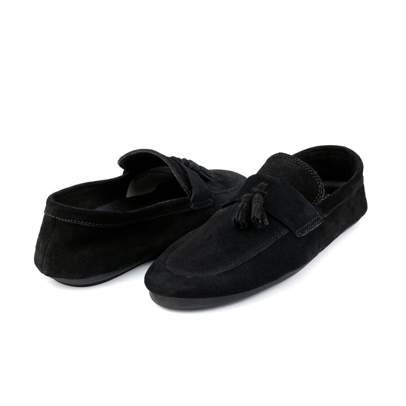 BLACK SUEDE LEATHER SHOES - Hi-Street