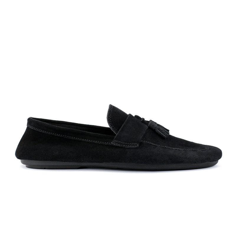 BLACK SUEDE LEATHER SHOES - Hi-Street