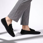 BLACK SUEDE LEATHER SHOES - Hi-Street