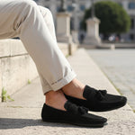BLACK SUEDE TASSEL LOAFER - Hi-Street