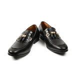 BLACK TASSEL LEATHER SHOES - Hi-Street