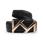 BLACK TEXTURE LEATHER BELT - Hi-Street