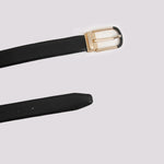 Black Textured Leather Belt - Hi-Street