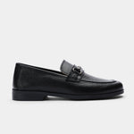 BLACK TEXTURED LEATHER SHOES - Hi-Street