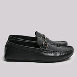 Black Textured Moccasin - Hi-Street