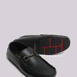 Black Textured Moccasin - Hi-Street