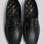Black Textured Moccasin - Hi-Street