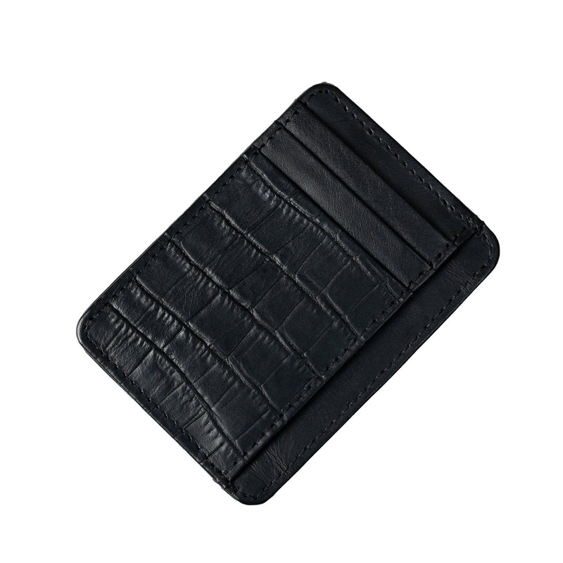 BLACK TEXTURED SMART WALLET - Hi-Street