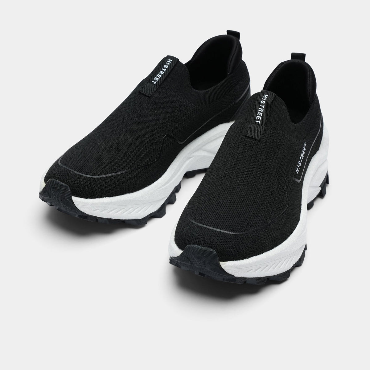 BLACK ULTRA LIGHT SLIP ONS SHOES - Hi-Street