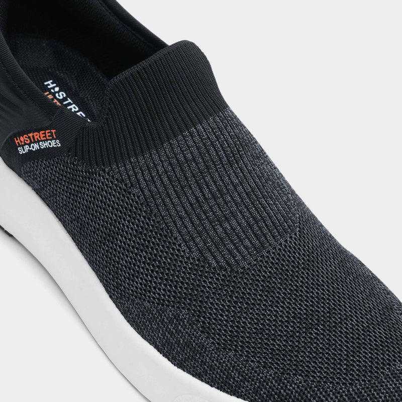 BLACK ULTRA LIGHT SLIP ONS SHOES - Hi-Street