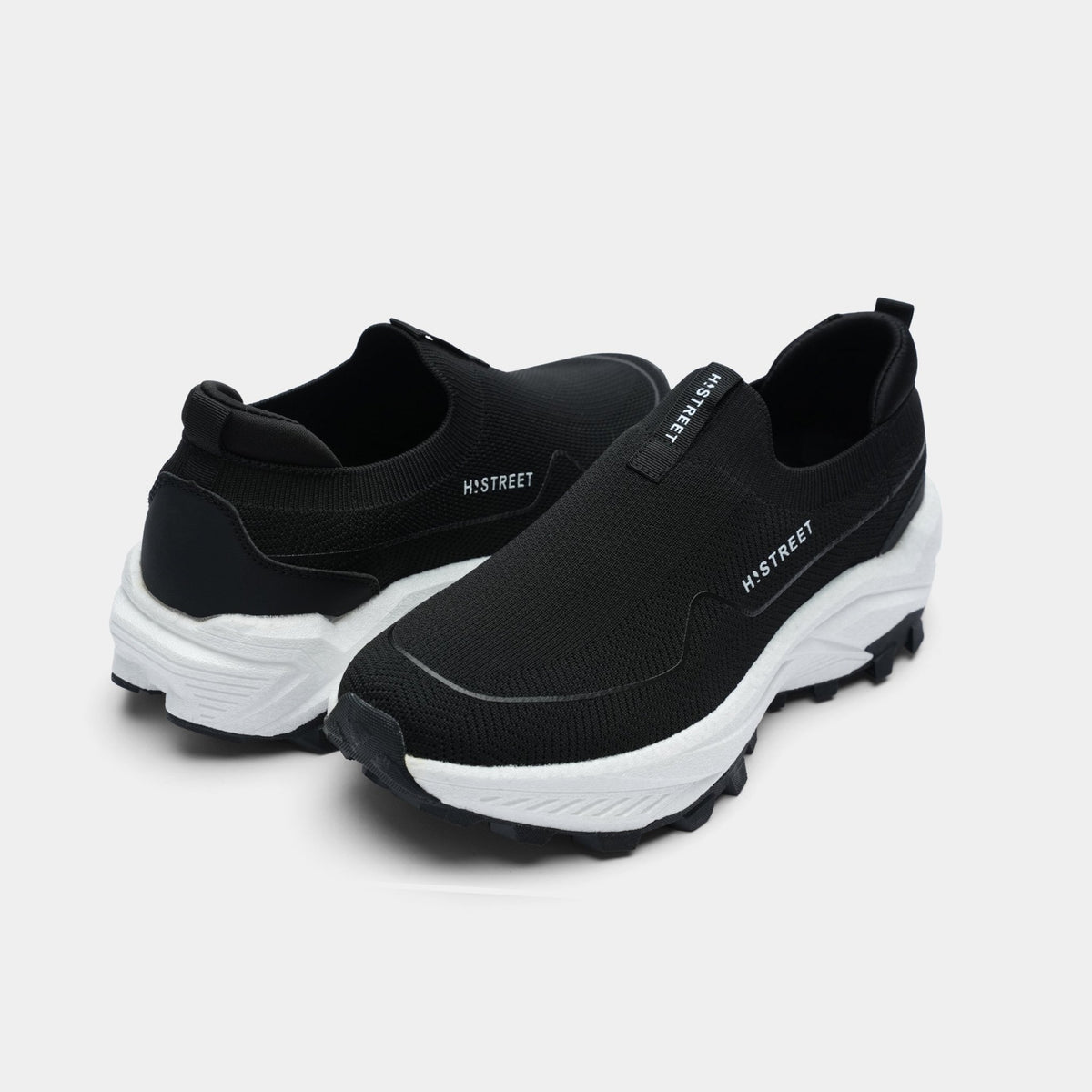 BLACK ULTRA LIGHT SLIP ONS SHOES - Hi-Street