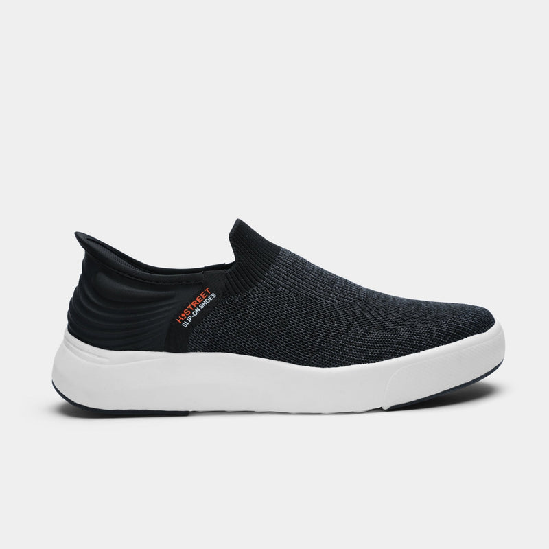 BLACK ULTRA LIGHT SLIP ONS SHOES - Hi-Street
