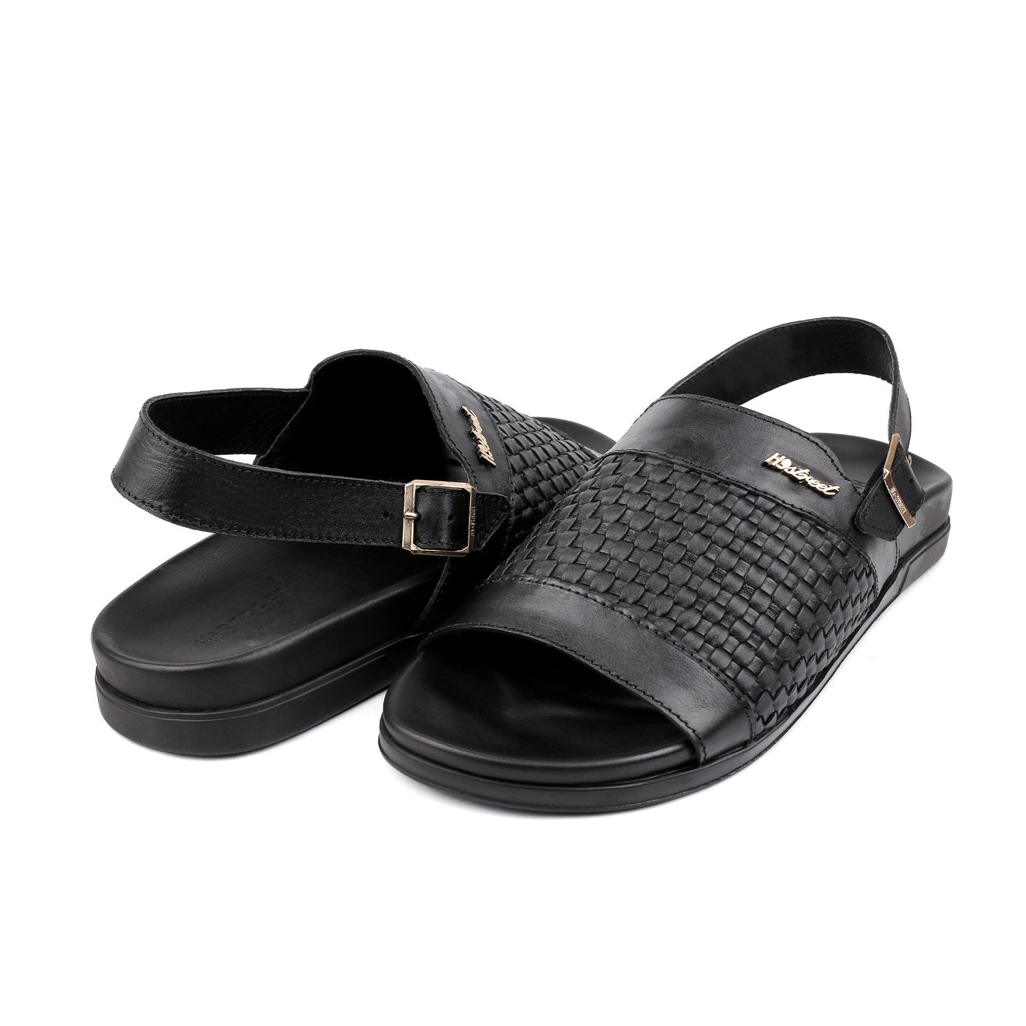 BRAIDED LEATHER COMFORT SANDAL - Hi-Street