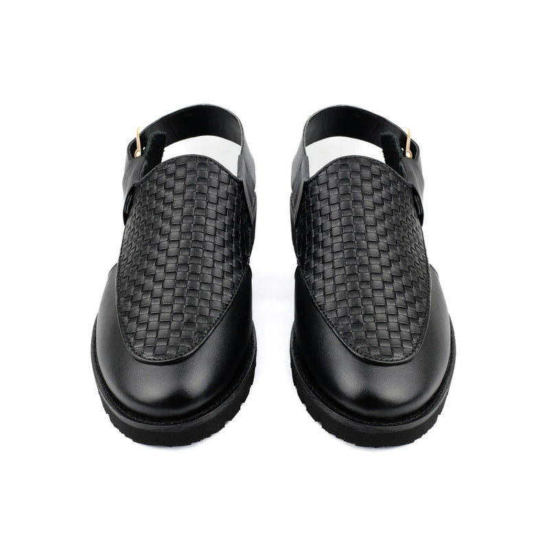 BRAIDED LEATHER COMFORT SANDAL - Hi-Street