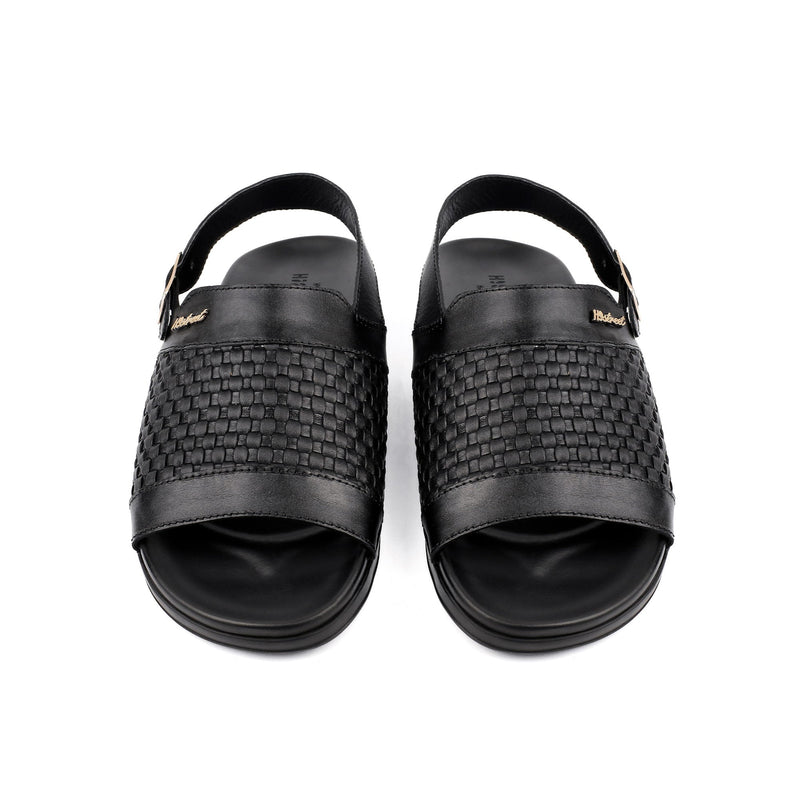 BRAIDED LEATHER COMFORT SANDAL - Hi-Street