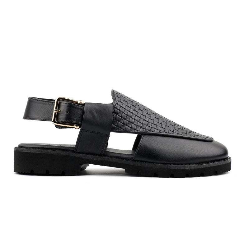BRAIDED LEATHER COMFORT SANDAL - Hi-Street