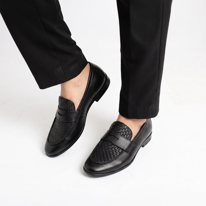 BRAIDED LEATHER FORMAL SHOES - Hi-Street