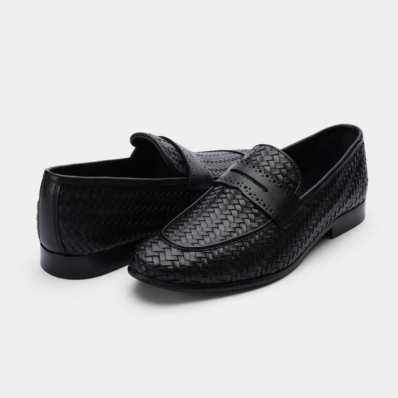 BRAIDED LEATHER FORMAL SHOES - Hi-Street