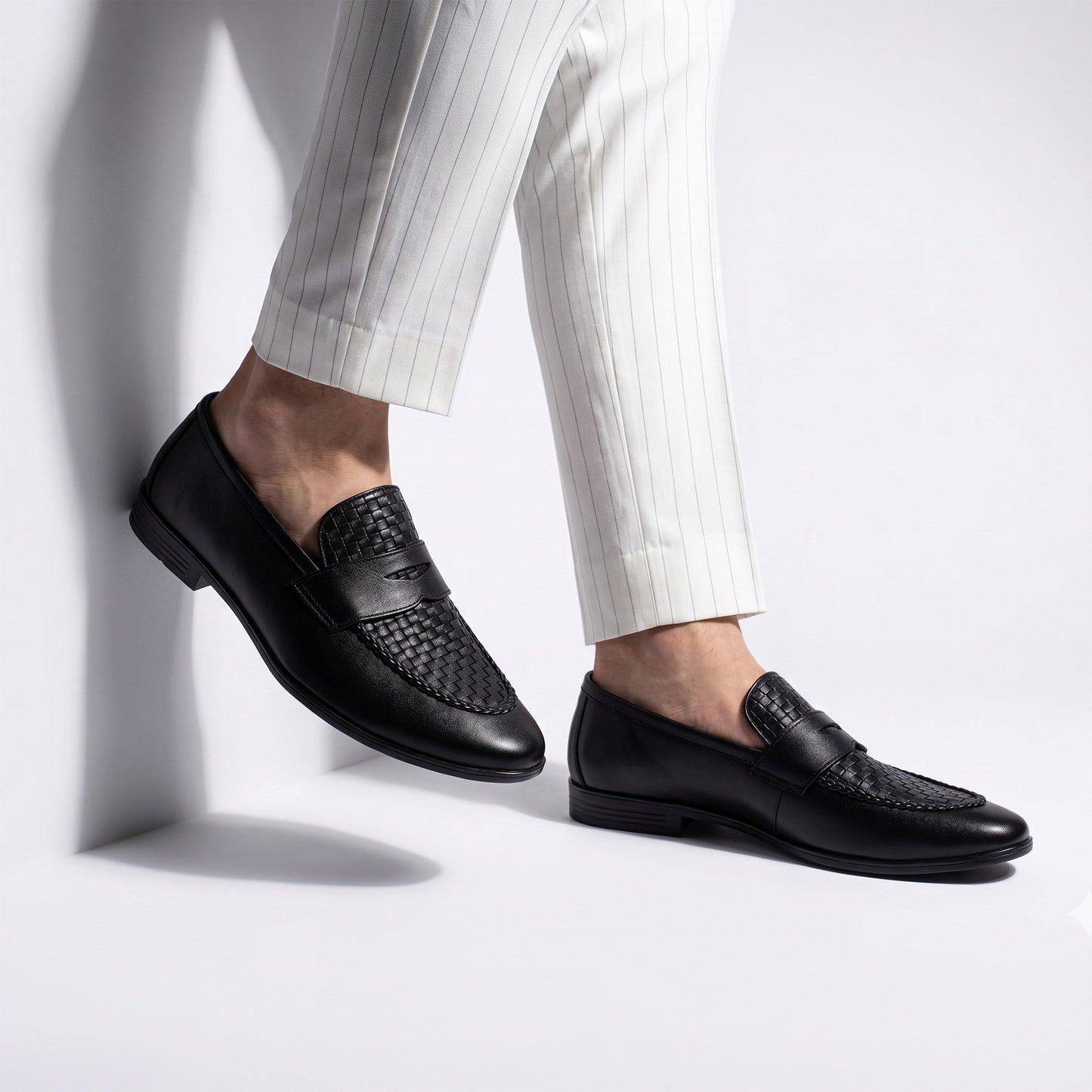 BRAIDED LEATHER FORMAL SHOES - Hi-Street