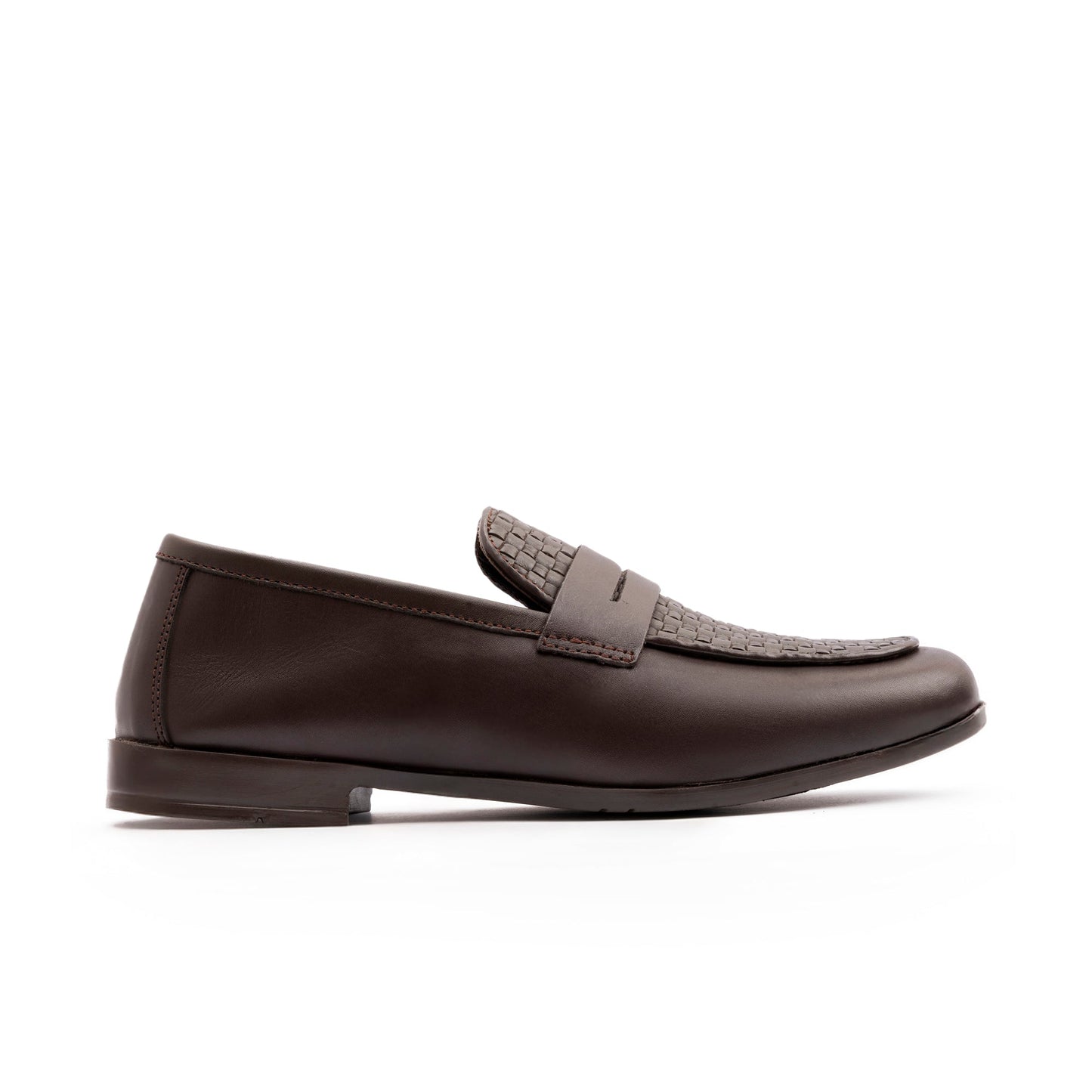 BRAIDED VAMP LEATHER SHOES - Hi-Street