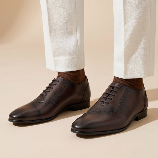 BROUGE STYLE LACE UP SHOES - Hi-Street