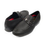 BROWN BRAIDED LEATHER SHOES - Hi-Street