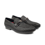 BROWN BRAIDED LEATHER SHOES - Hi-Street