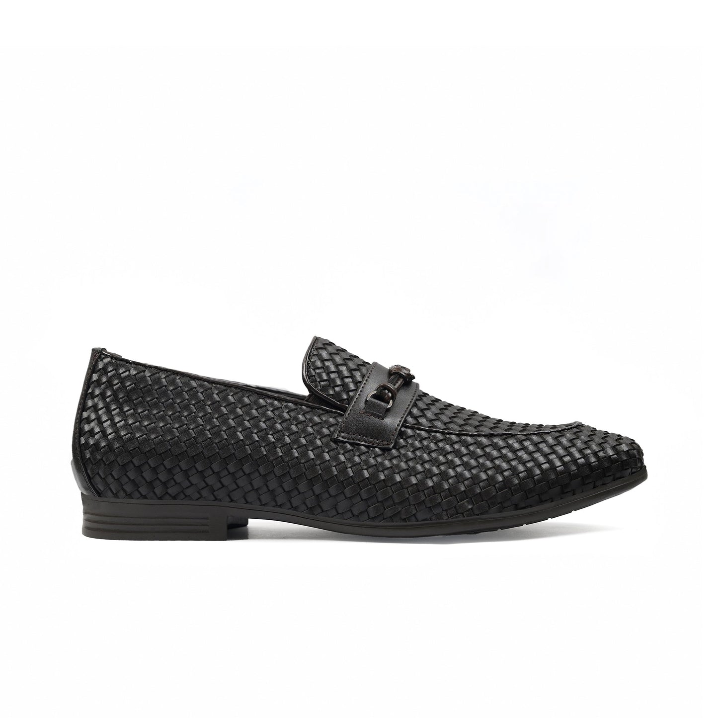 BROWN BRAIDED LEATHER SHOES - Hi-Street
