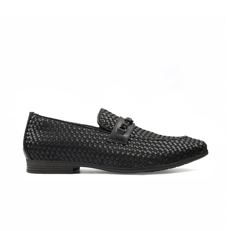 BROWN BRAIDED LEATHER SHOES - Hi-Street