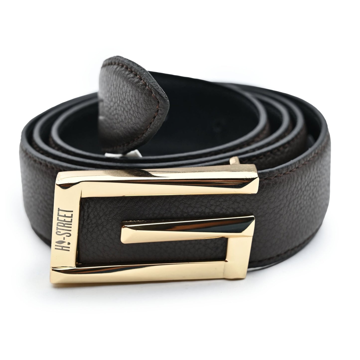 BROWN LEATHER BELT - Hi-Street