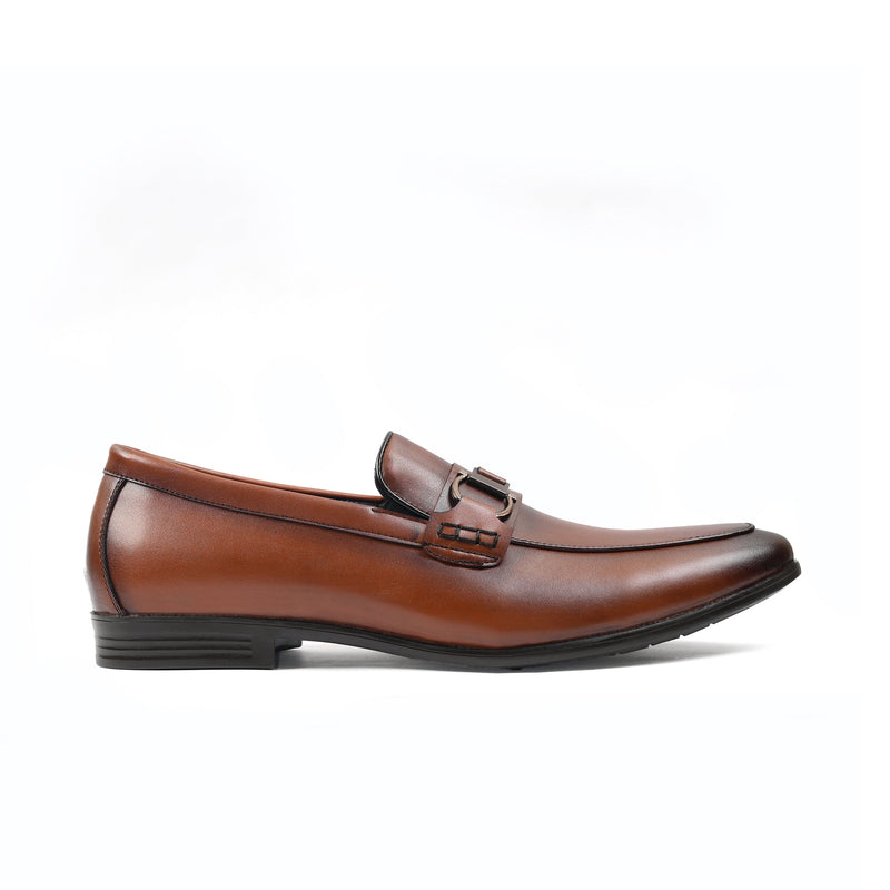 BROWN LEATHER BUCKLE SHOES - Hi-Street