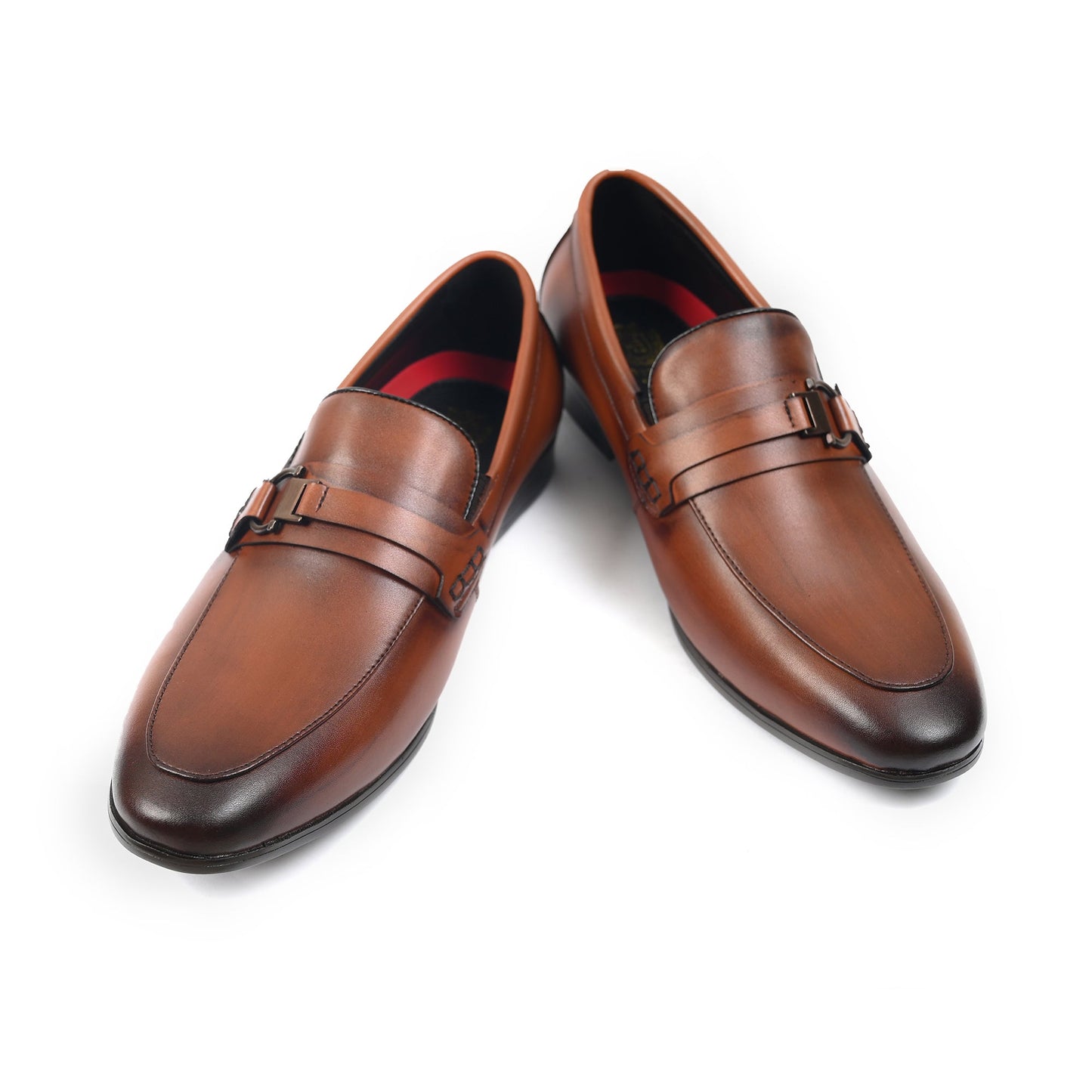 BROWN LEATHER BUCKLE SHOES - Hi-Street