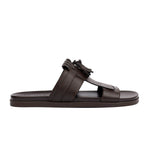 BROWN LEATHER TASSEL SLIPPER - Hi-Street