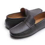 BROWN MILT LEATHER MOCCASIN - Hi-Street