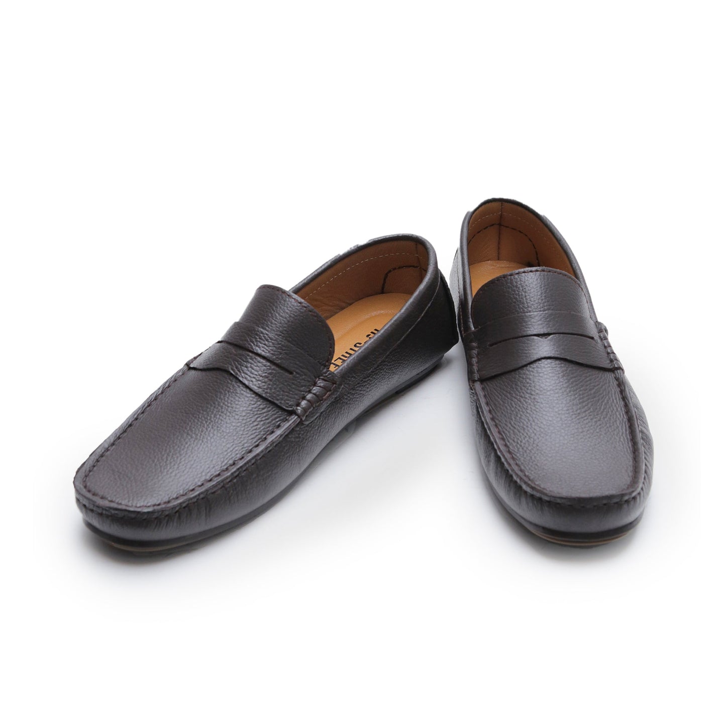 BROWN MILT LEATHER MOCCASIN - Hi-Street