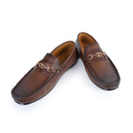 BROWN PEBBLE LEATHER MOCCASIN - Hi-Street
