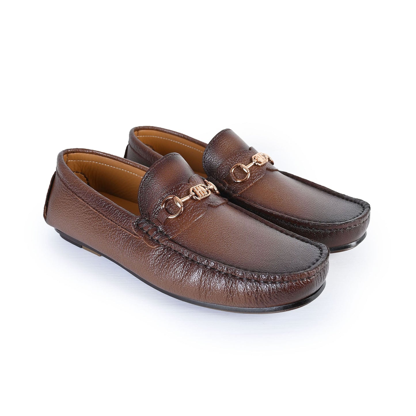 BROWN PEBBLE LEATHER MOCCASIN - Hi-Street