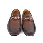 BROWN PEBBLE LEATHER MOCCASIN - Hi-Street