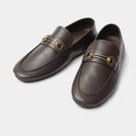 BROWN PLAIN LEATHER LOAFER - Hi-Street