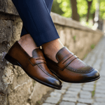 BROWN SHEEP LEATHER SHOES - Hi-Street