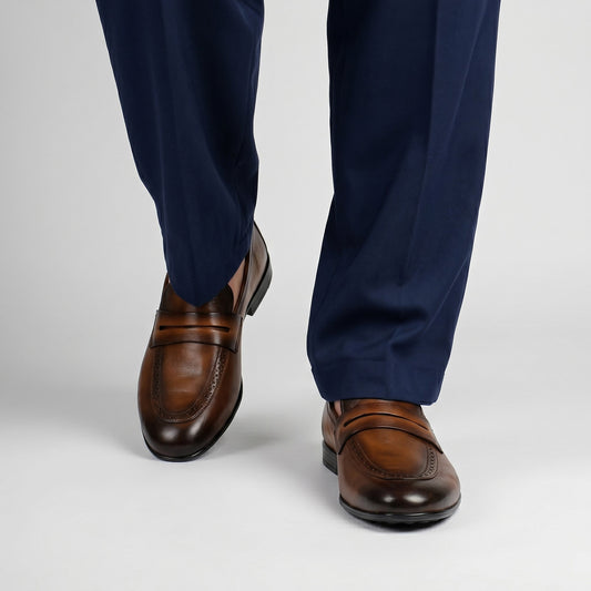 BROWN SHEEP LEATHER SHOES - Hi-Street