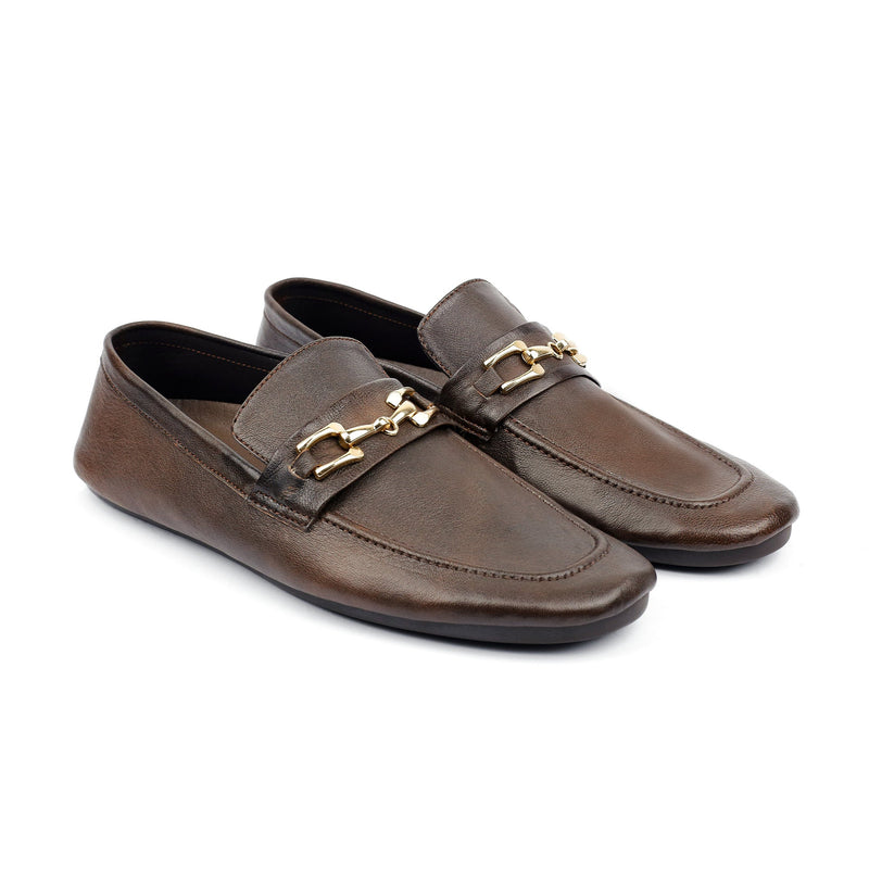 BROWN SOFT LEATHER LOAFER - Hi-Street