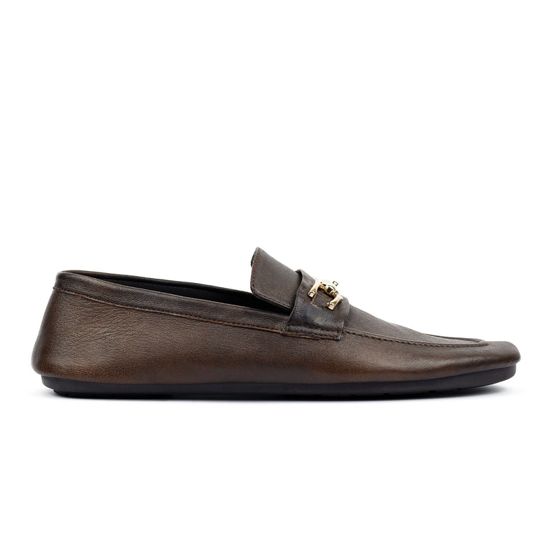BROWN SOFT LEATHER LOAFER - Hi-Street