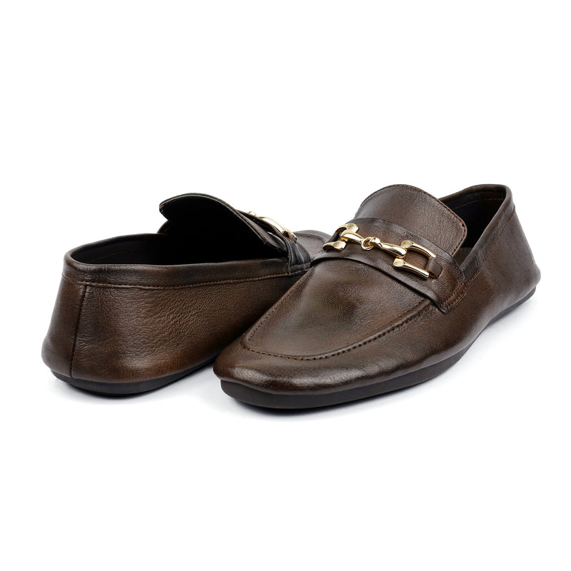 BROWN SOFT LEATHER LOAFER - Hi-Street