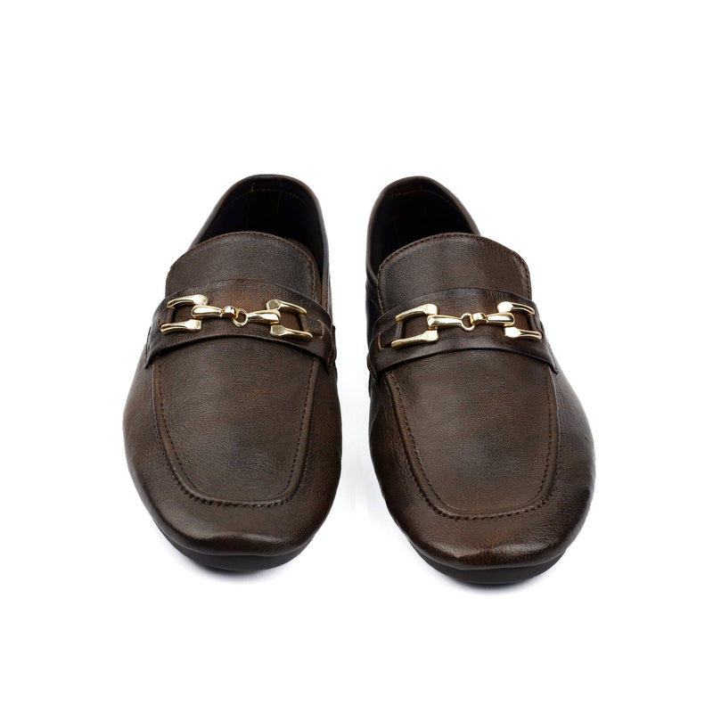BROWN SOFT LEATHER LOAFER - Hi-Street