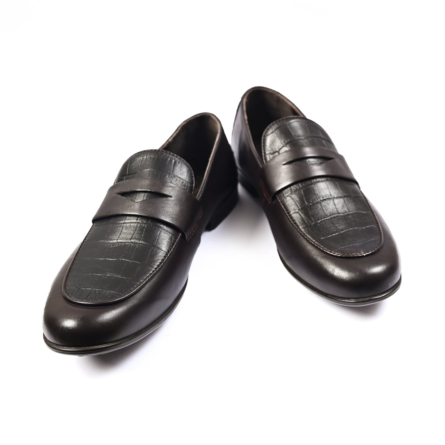 BROWN SPLIT LEATHER SHOES - Hi-Street