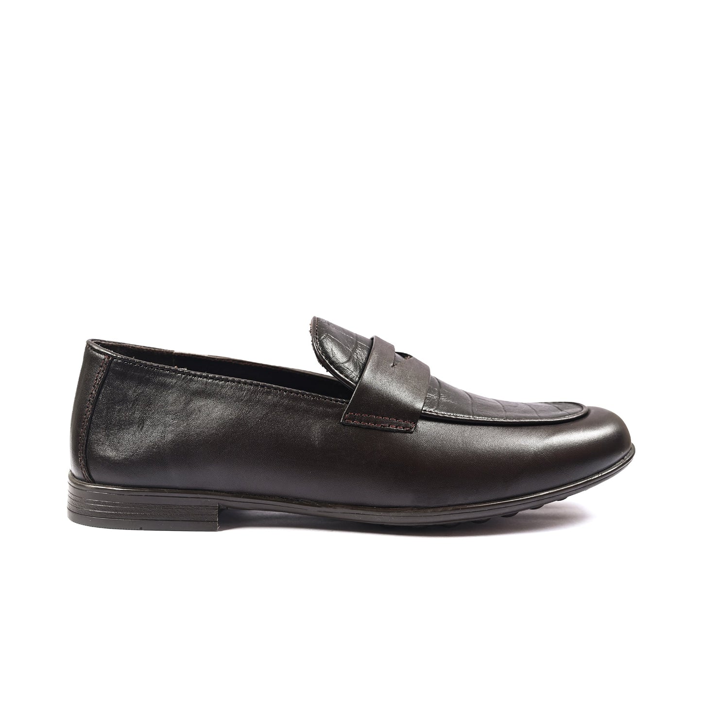 BROWN SPLIT LEATHER SHOES - Hi-Street